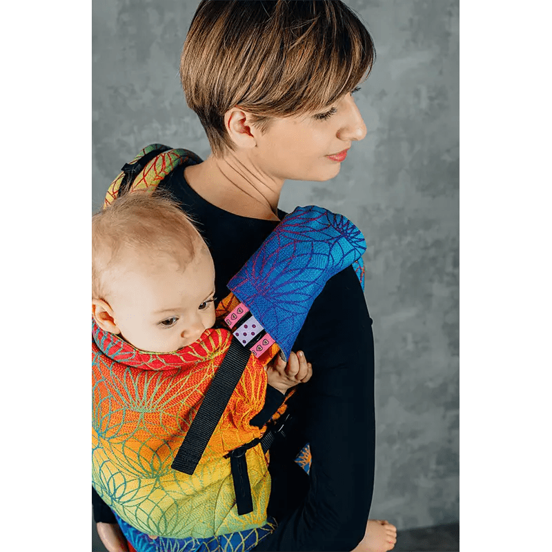 Rainbow Lotus Drool Pads & Reach Straps by LennyLamb - Baby Carrier AccessoriesLittle Zen One5907557757416