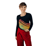 Rainbow Lotus Large Waist Bag by LennyLamb Bags