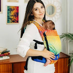 Rainbow Lotus LennyLight Baby Carrier by LennyLamb - Buckle CarrierLittle Zen One5907557780261