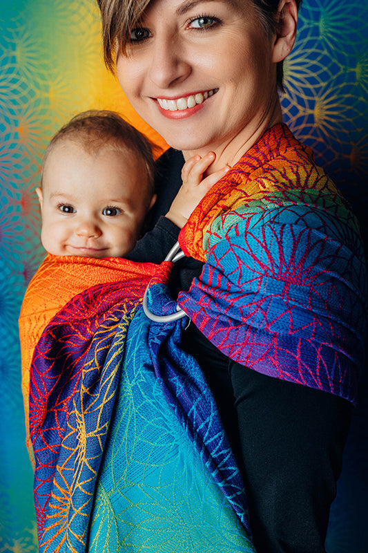 Rainbow Lotus Ring Sling by LennyLamb LennyLamb at Little Zen One