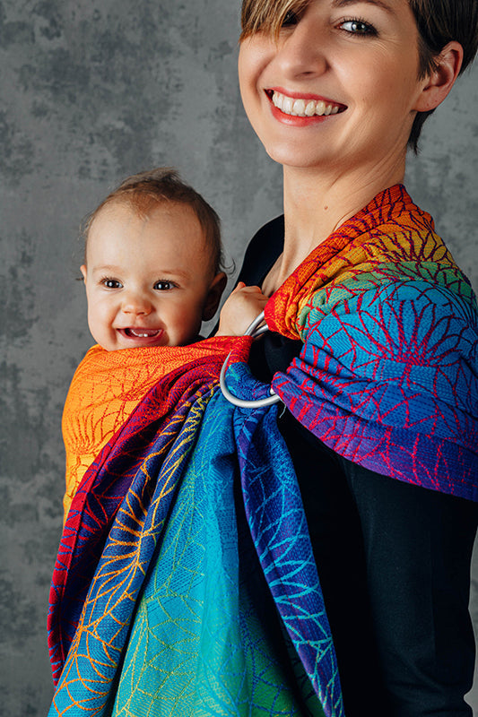 Rainbow Lotus Ring Sling by LennyLamb LennyLamb at Little Zen One