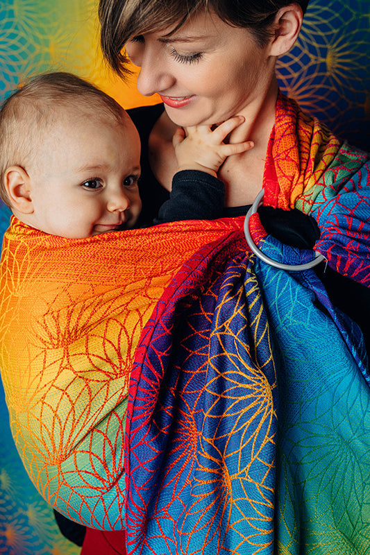 Rainbow Lotus Ring Sling by LennyLamb LennyLamb at Little Zen One