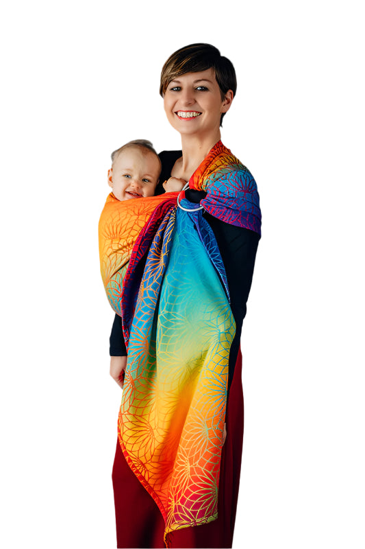 Rainbow Lotus Ring Sling by LennyLamb LennyLamb at Little Zen One
