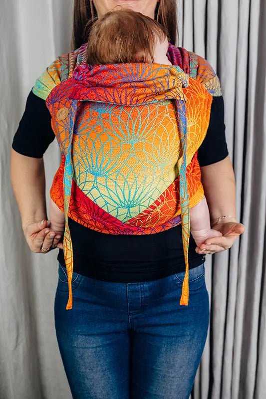 Rainbow Lotus Toddler Wrap - Tai by Lennylamb - Mei TaiLittle Zen One25640784