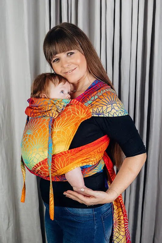 Rainbow Lotus Toddler Wrap - Tai by Lennylamb - Mei TaiLittle Zen One25640784