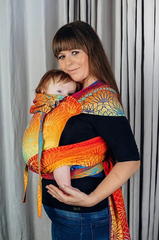 Rainbow Lotus Toddler Wrap - Tai by Lennylamb - Mei TaiLittle Zen One25640784