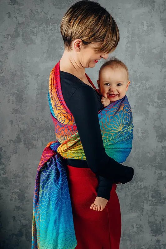 Rainbow Lotus Woven Wrap by LennyLamb - Woven WrapLittle Zen One5907557757362