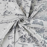 Realm of Middle - earth Ink Fabric Piece by Oscha - FabricLittle Zen One111114499