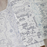 Realm of Middle - earth Ink Fabric Piece by Oscha - FabricLittle Zen One111114499