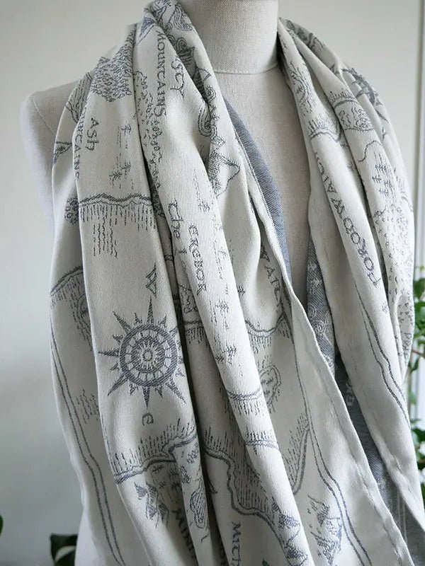 Realm of Middle Earth Ink Infinity Loop Scarf