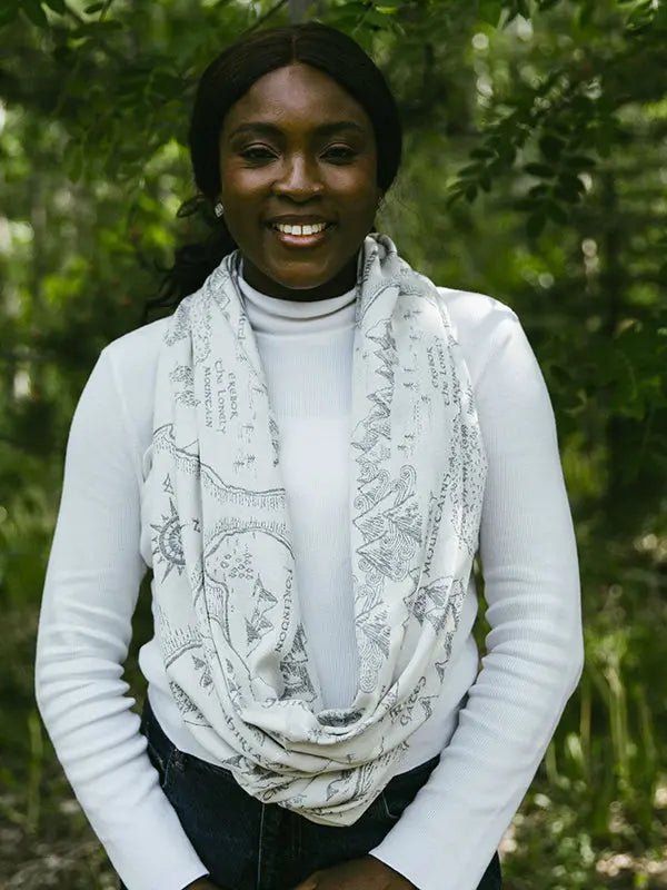 Realm of Middle Earth Ink Infinity Loop Scarf