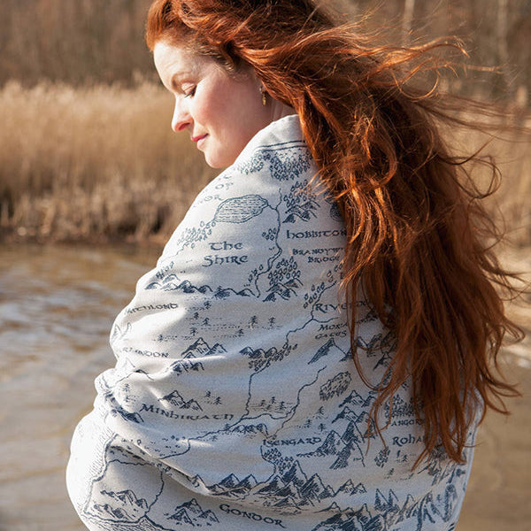 Realm of Middle Earth Ink Shawl