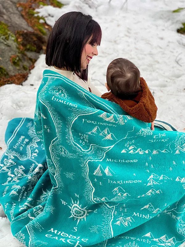 Realm of Middle Earth Moonlit Brushed Cotton Throw by Oscha Home Hobby
