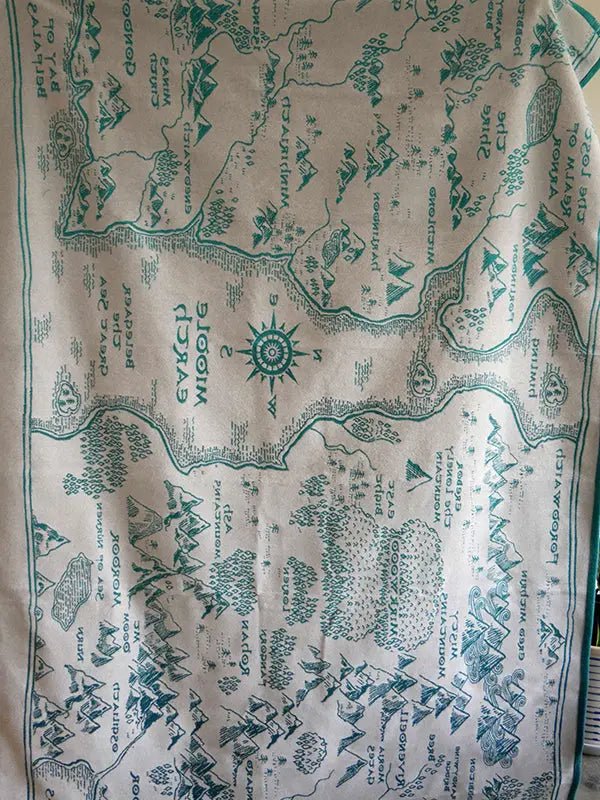 Realm of Middle Earth Moonlit Brushed Cotton Throw by Oscha Home Hobby