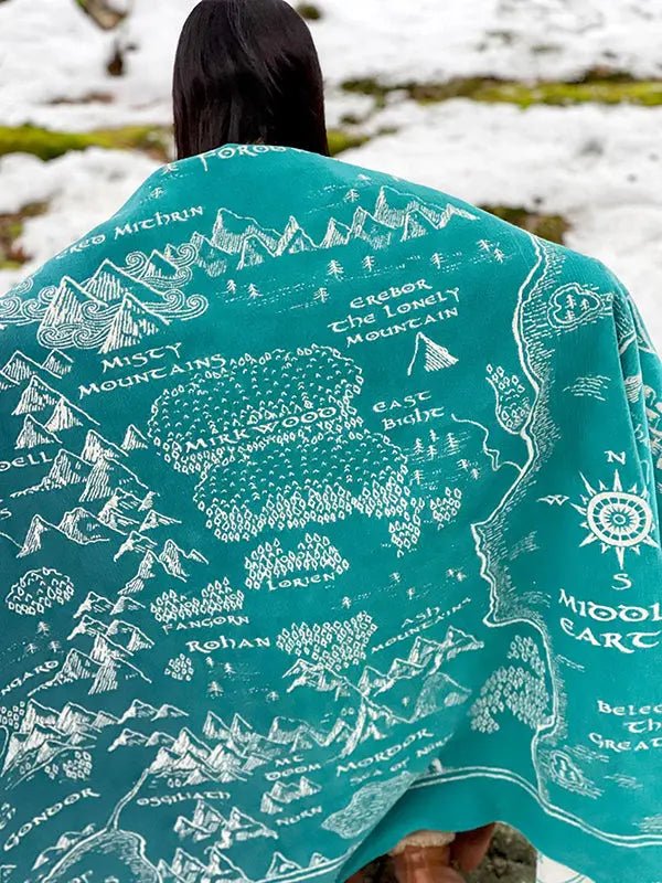 Realm of Middle - earth Moonlit Brushed Cotton Throw by Oscha - Home & HobbyLittle Zen One111117430