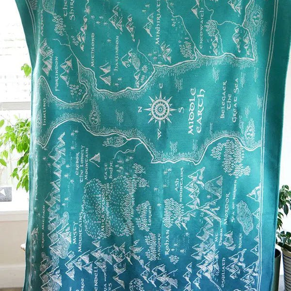 Realm of Middle - earth Moonlit Brushed Cotton Throw by Oscha - Home & HobbyLittle Zen One111117430