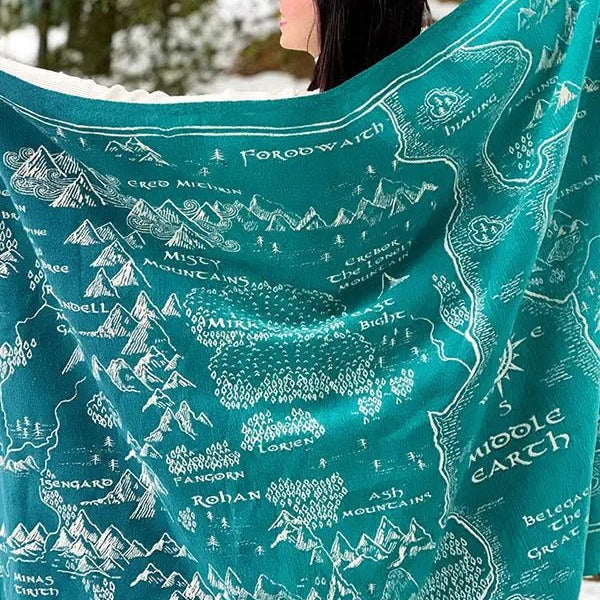 Realm of Middle - earth Moonlit Brushed Cotton Throw by Oscha - Home & HobbyLittle Zen One111117430