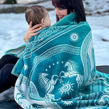 Rohan Entwash Brushed Cotton Throw by Oscha Home Hobby
