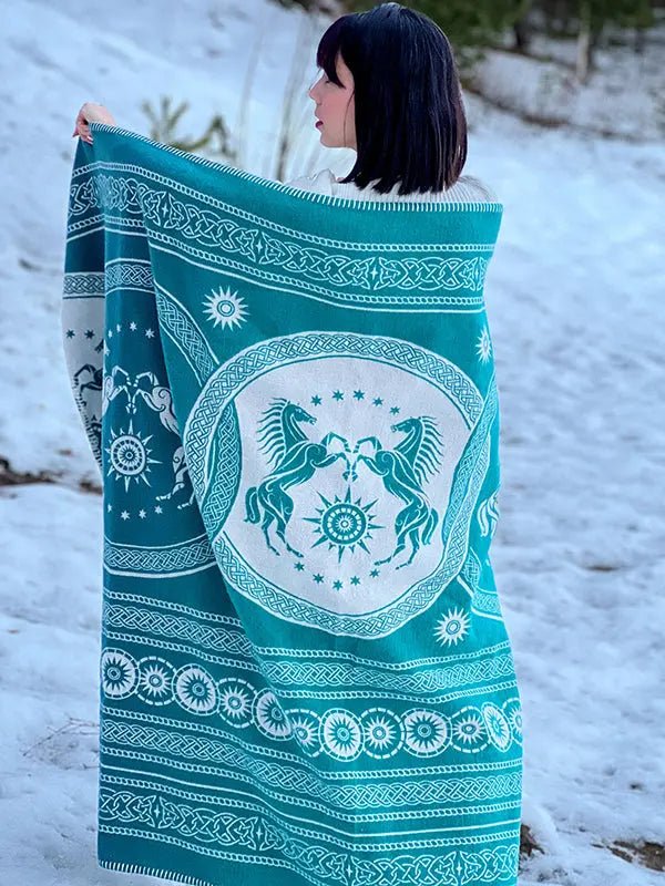 Rohan Entwash Brushed Cotton Throw by Oscha Home Hobby