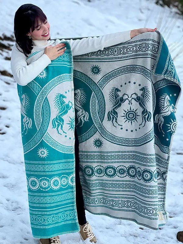 Rohan Entwash Brushed Cotton Throw by Oscha Home Hobby