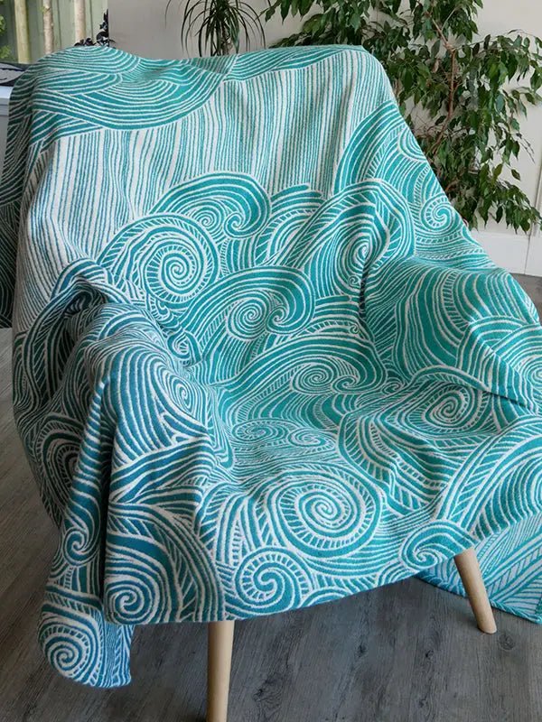 Sea Salt Moonlit Brushed Cotton Throw by Oscha - Home & HobbyLittle Zen One111138283