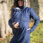 Angel Wings Babywearing Softshell Coat Navy Angel Wings at Little Zen One