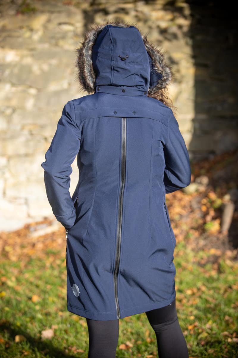 Angel Wings Babywearing Softshell Coat Navy Angel Wings at Little Zen One
