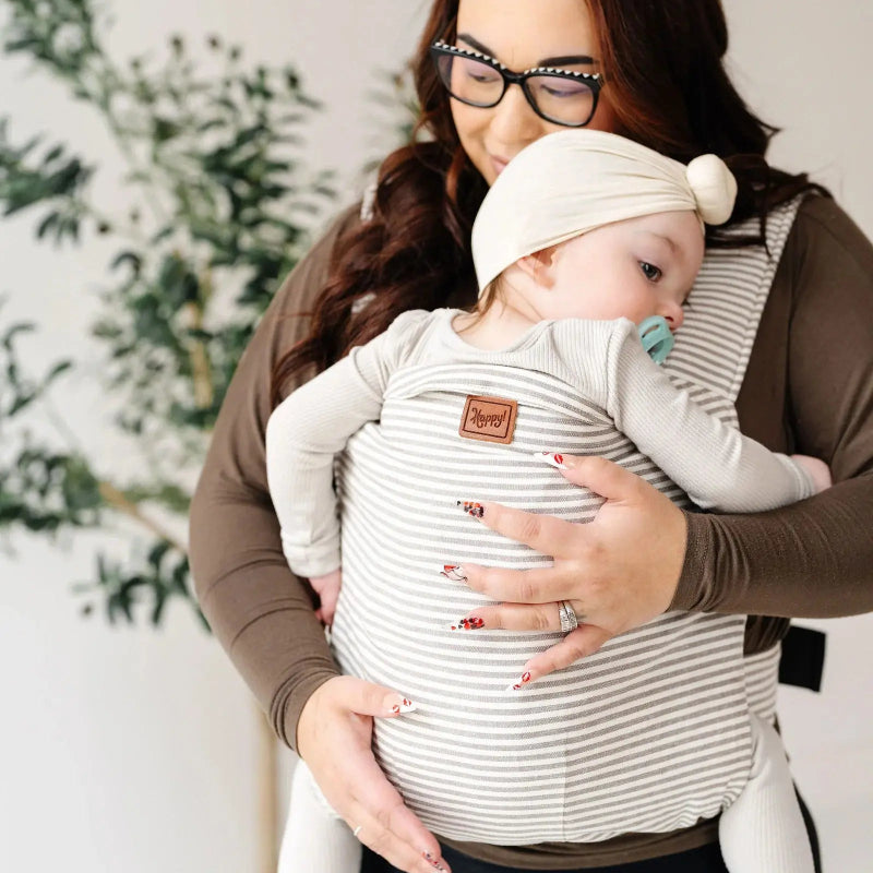 Stone Stripe Original Baby Carrier by Happy Baby Buckle Carrier