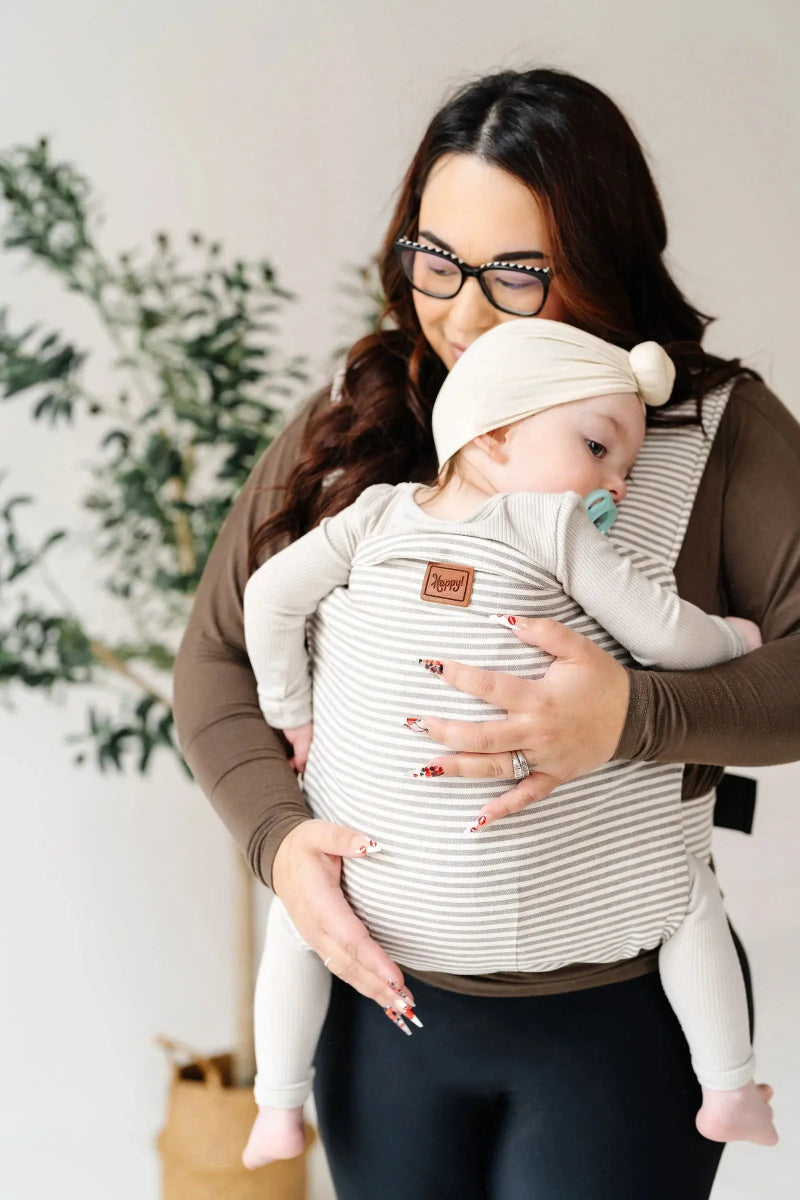 Stone Stripe Original Baby Carrier by Happy Baby - Buckle CarrierLittle Zen One77299536