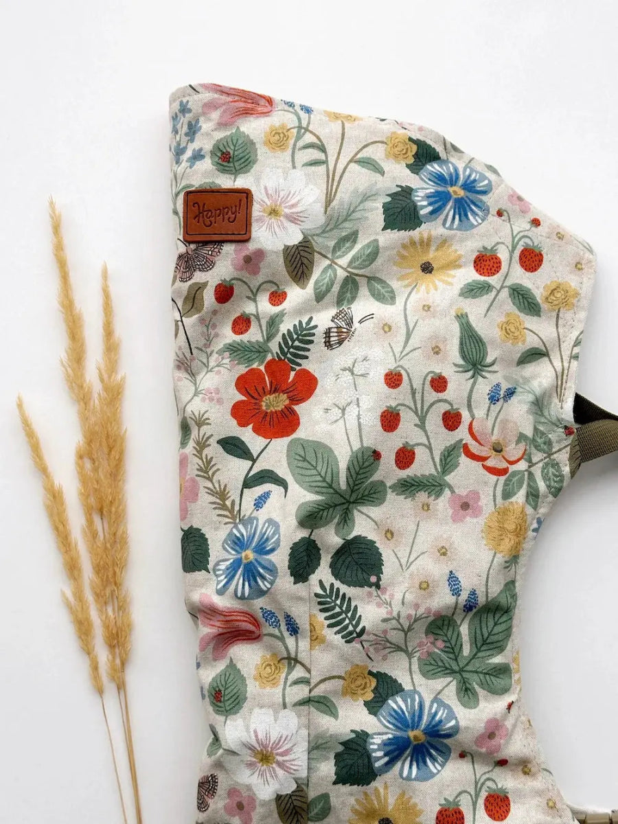 Strawberry Fields Natural Original Baby Carrier by Happy Baby Buckle Carrier