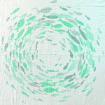 Swirling Fishes Green Blanket by Didymos Home Hobby