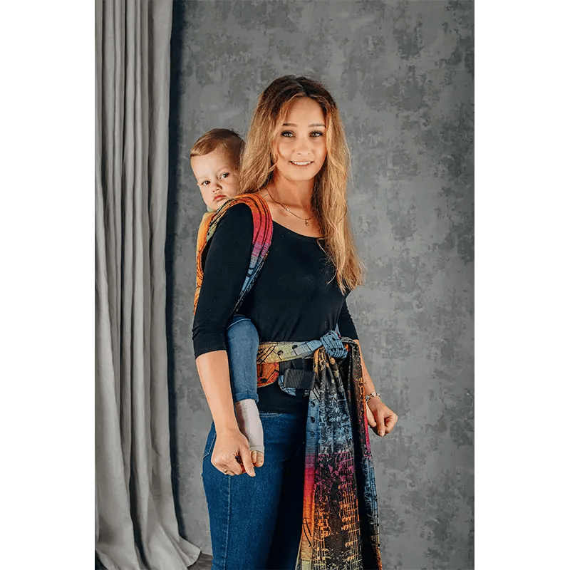 Symphony Rainbow Dark Preschool LennyHybrid Half Buckle by LennyLamb - Half Buckle CarrierLittle Zen One5907557762199