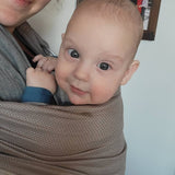 LennyLamb Ring Sling Herringbone Cafe Latte Natalie Elise