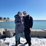 Angel Wings Babywearing Outerwear Long Coat Black Elise Ellen Grant
