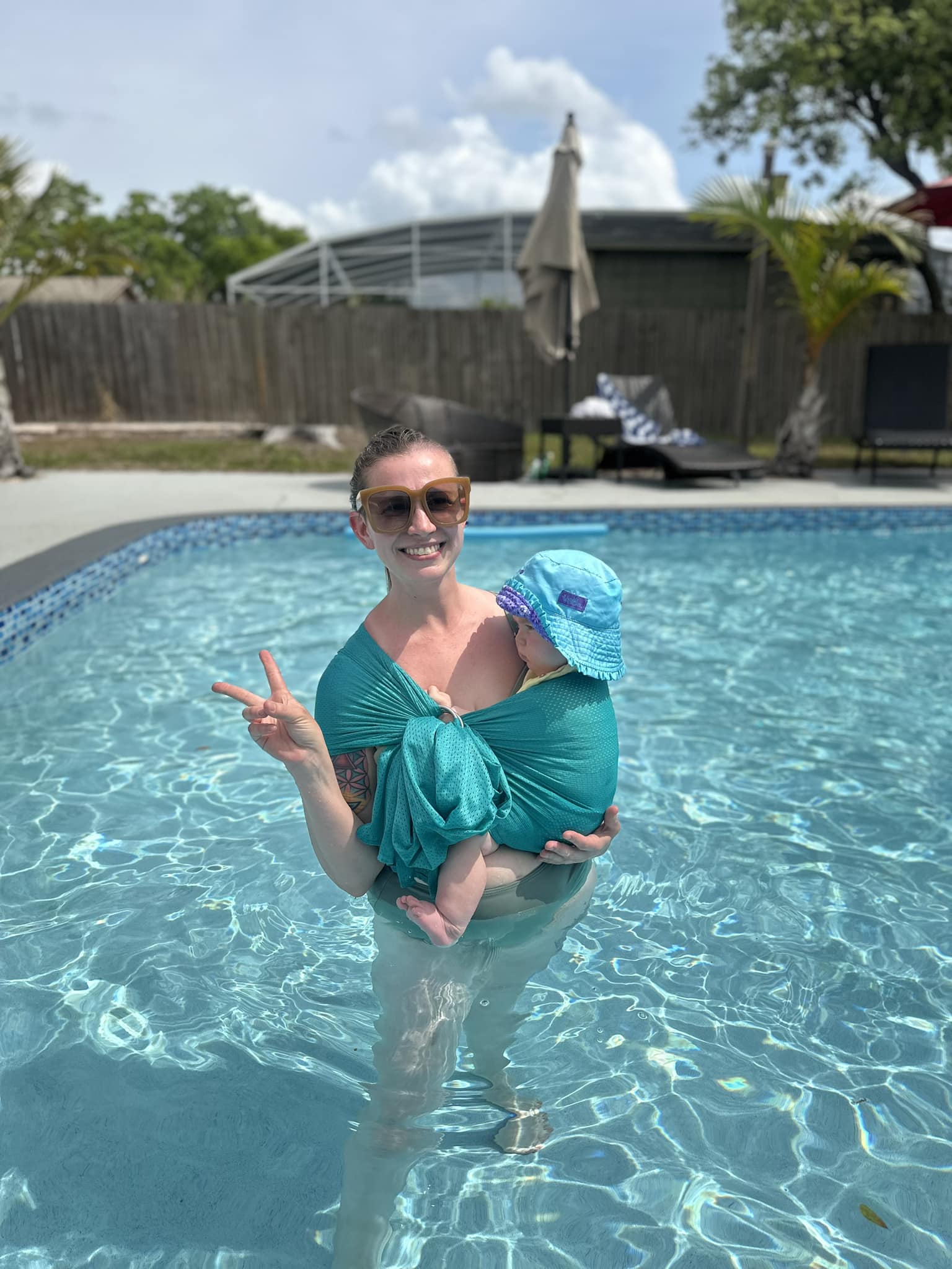 Beachfront Baby Ring Sling Mermaid Teal Hanna Shansky Forbes
