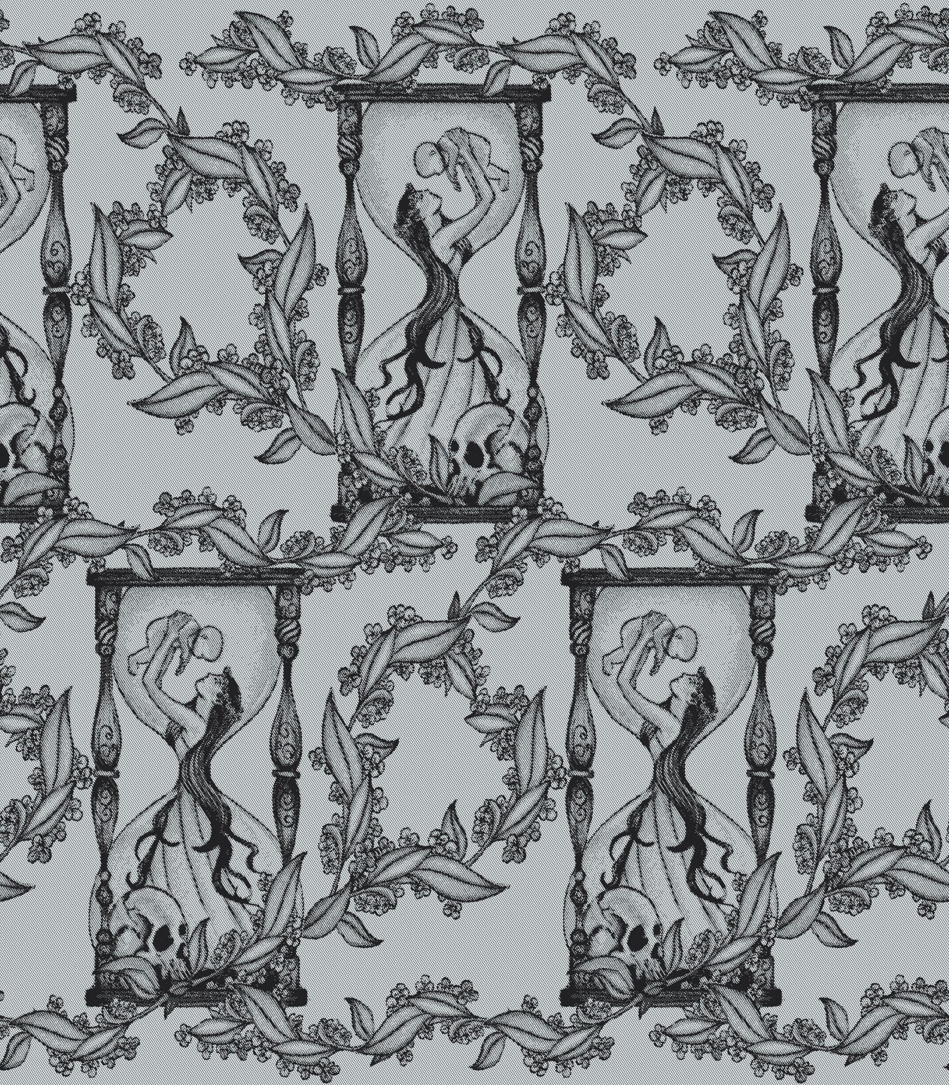 Time with Skulls LennyLamb White