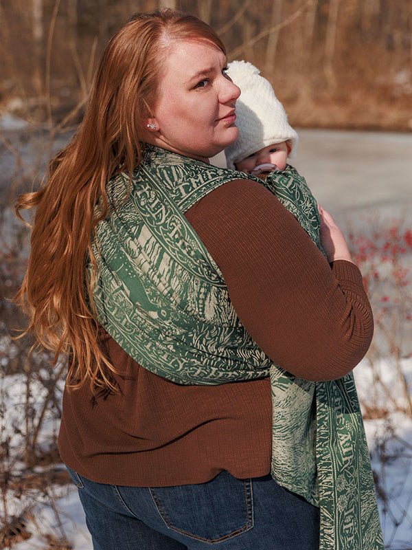 Treebeard™ Don't Be Hasty Woven Wrap by Oscha Oscha at Little Zen One