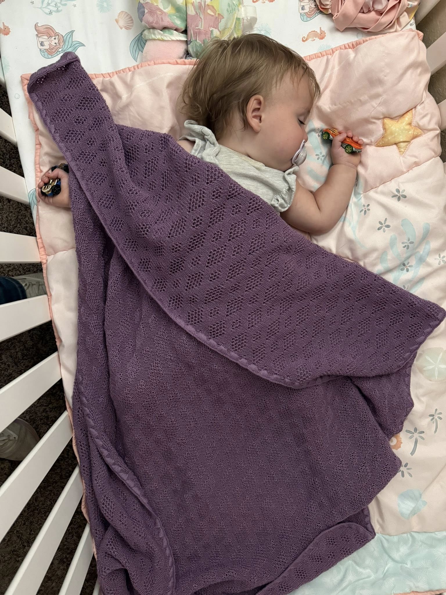 Disana Baby Carrier Accessories Baby Blanket Ajour Lilac Brianna