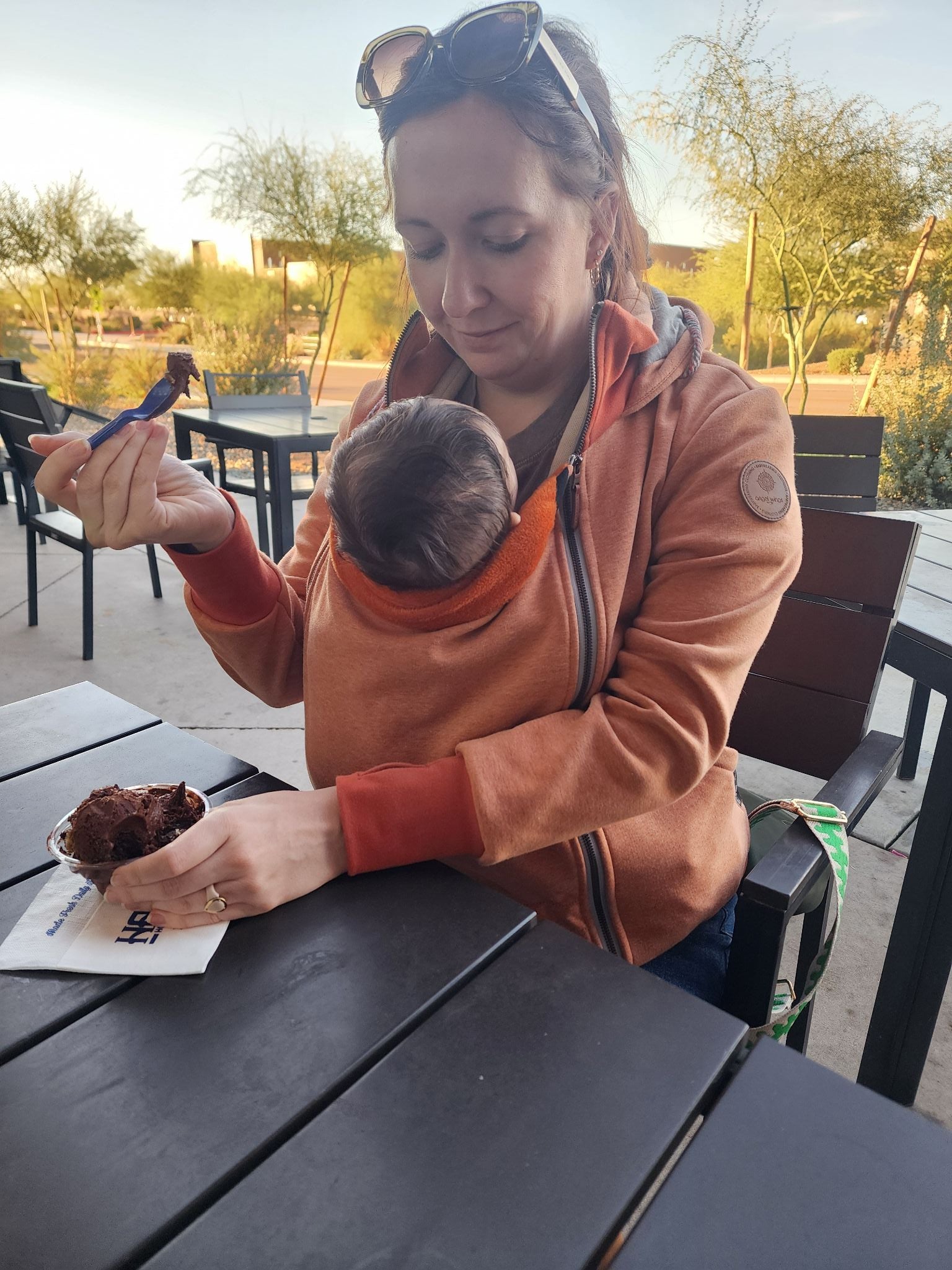 Angel Wings Babywearing Outerwear Hoodie Cinnamon Abigail Sykes