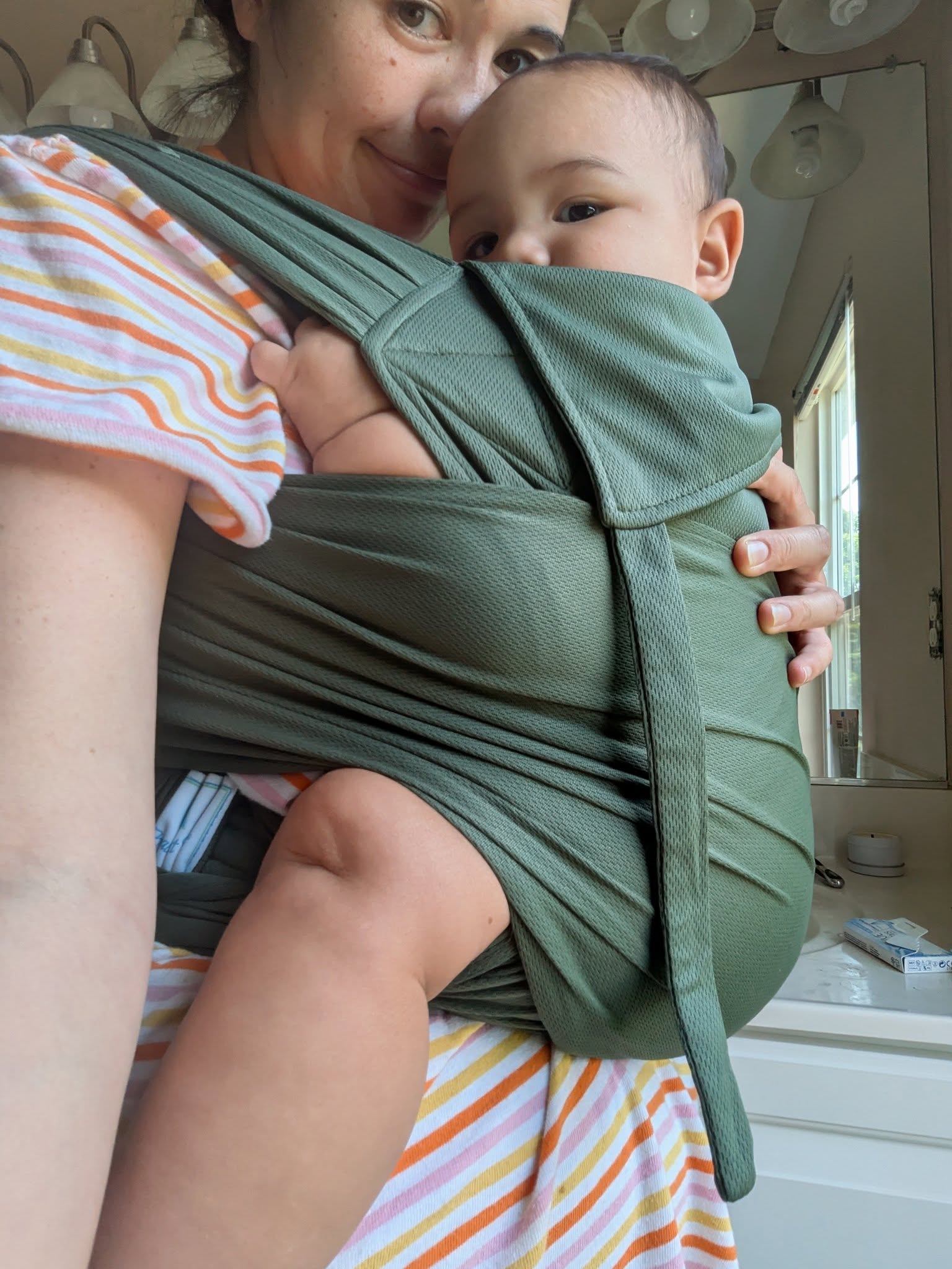 Beachfront Baby Half Buckle Carrier Everyday Olive Emma Akers