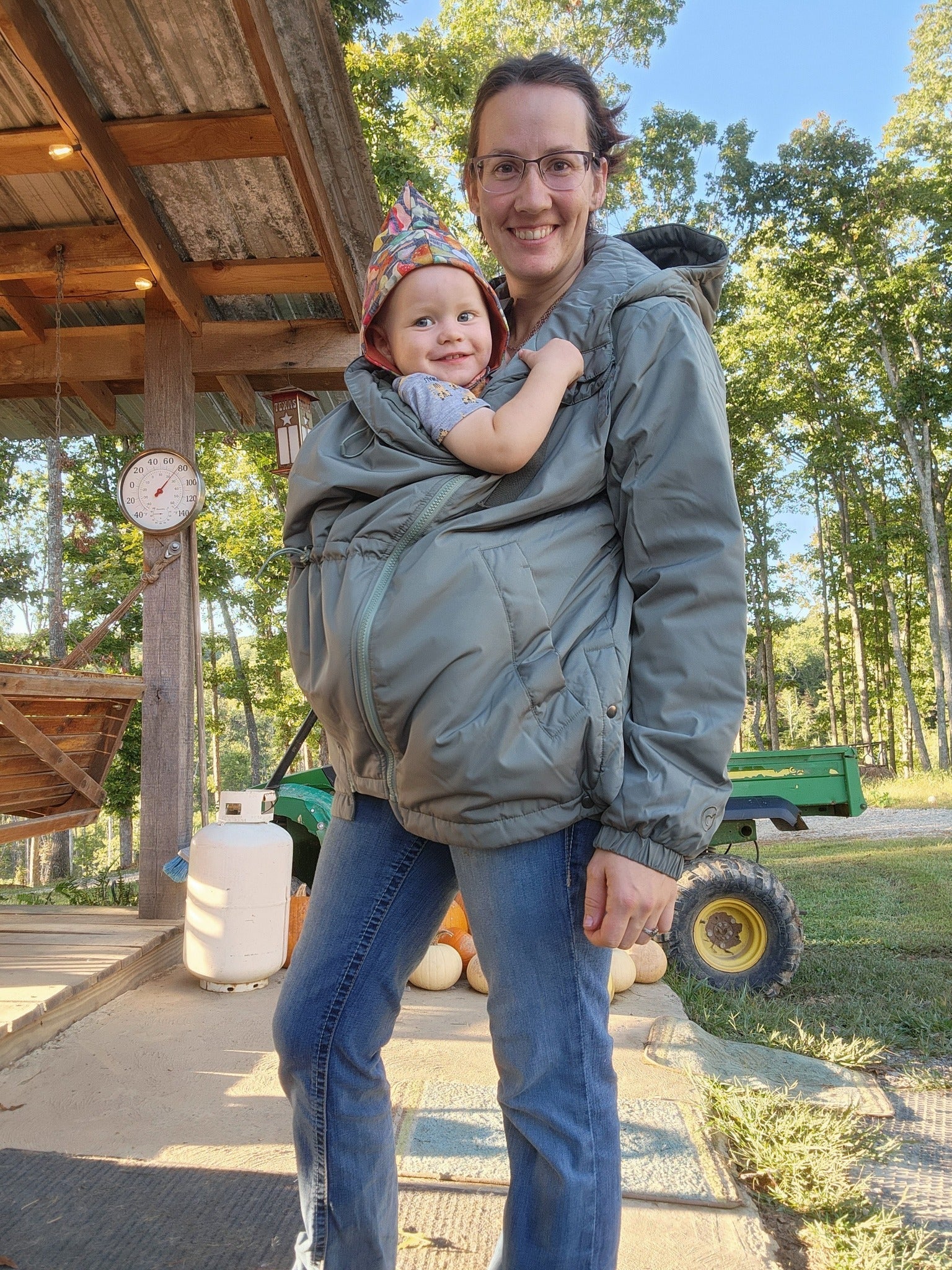 Mamalila Babywearing Outerwear Jacket Boston Agave Breeanna Lewan