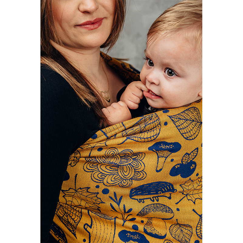 Under The Leaves Golden Autumn Ring Sling by LennyLamb LennyLamb at Little Zen One