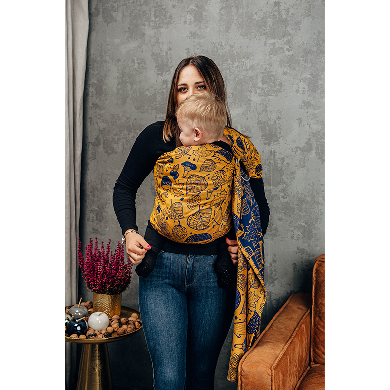 Under The Leaves Golden Autumn Ring Sling by LennyLamb LennyLamb at Little Zen One