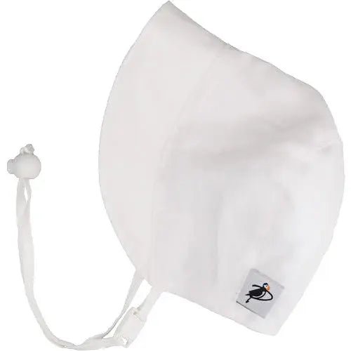 White Linen Infant and Toddler UPF50+ Sun Protection Bonnet - Baby Carrier AccessoriesLittle Zen One628185436508