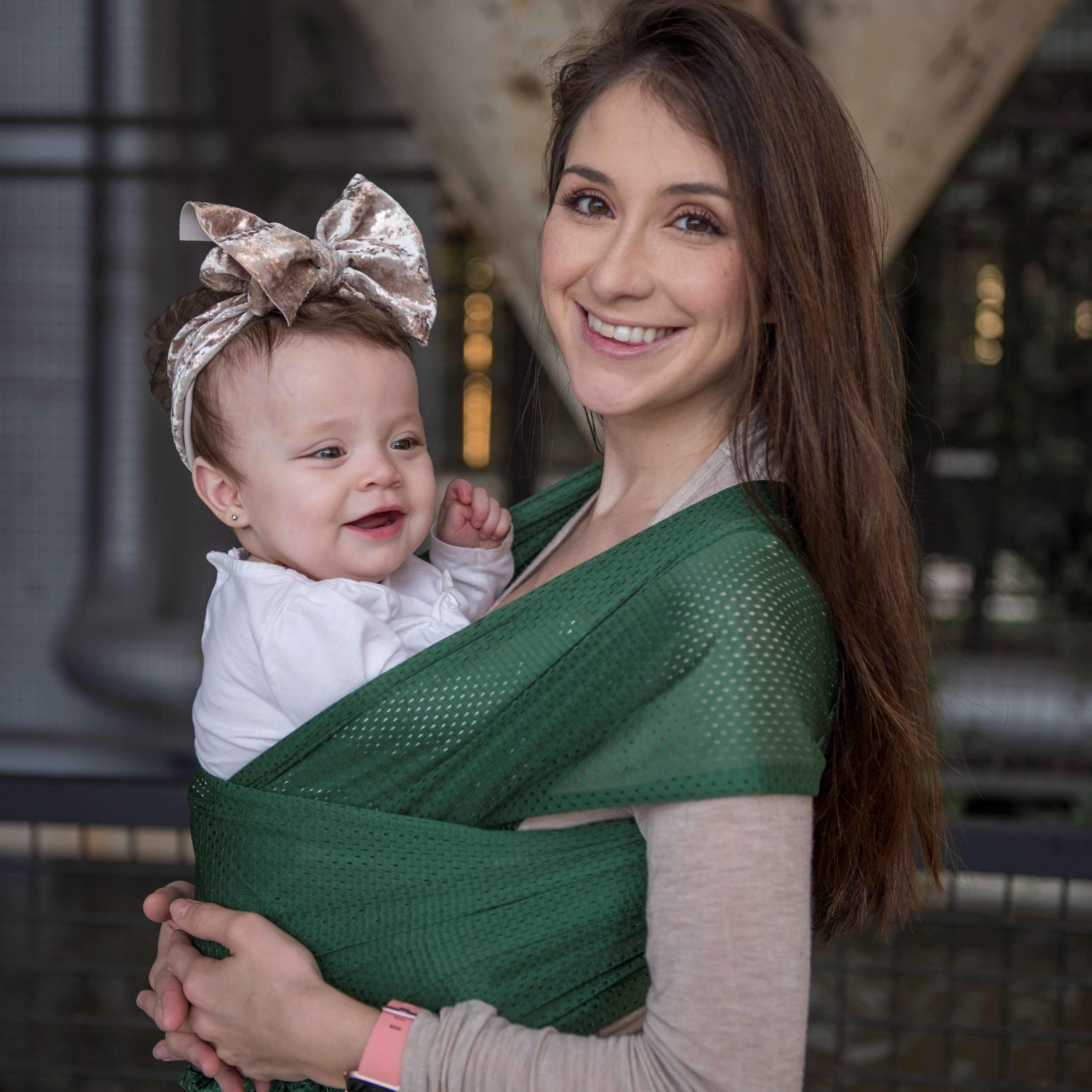 Beachfront Baby Water Wrap Palm Leaf (Dark Green)-Water Carrier-Beachfront Baby-canada and usa-Little Zen One-1