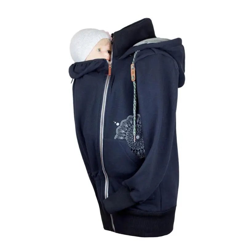 Angel Wings Babywearing Hoodie Black Babywearing Outerwear