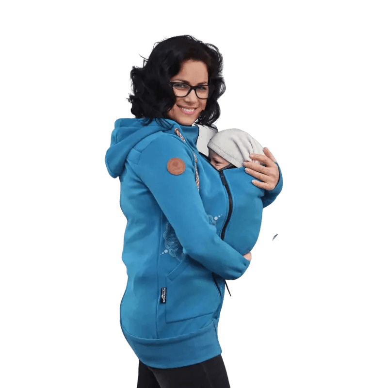 Angel Wings Babywearing Hoodie Blue - Babywearing OuterwearLittle Zen One4157017433