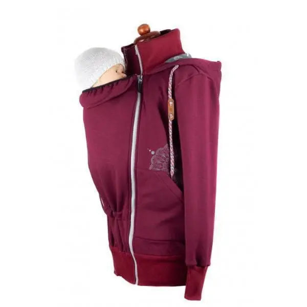 Angel Wings Babywearing Hoodie Bordeaux Babywearing Outerwear