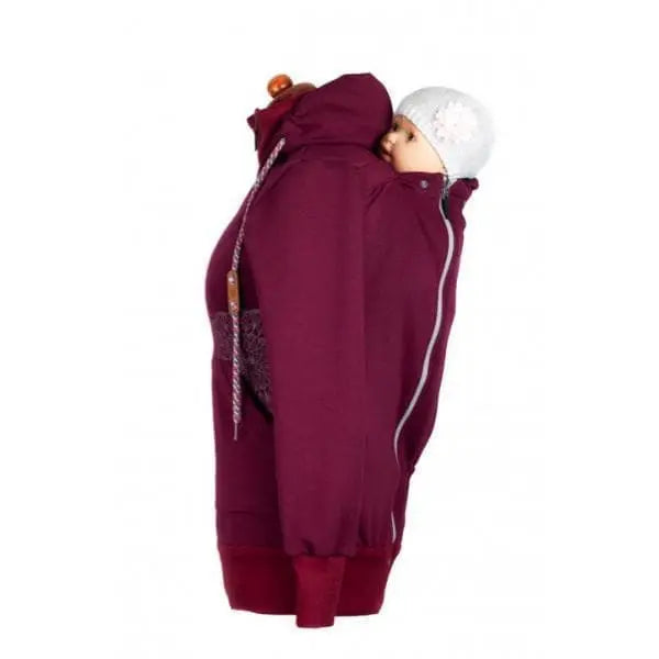 Angel Wings Babywearing Hoodie Bordeaux Babywearing Outerwear