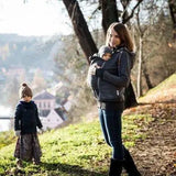 Angel Wings Babywearing Hoodie Dark Grey Babywearing Outerwear